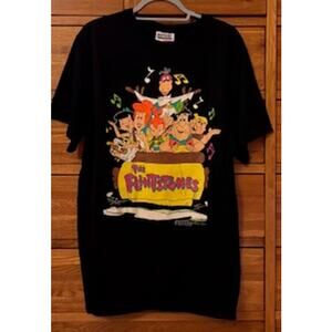 Vintage 1994 Dobie Flintstones T-Shirt Black Families Graphic Unisex 1X